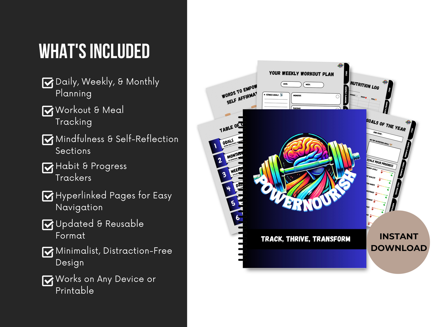 PowerNourish Digital Planner, Standard Version